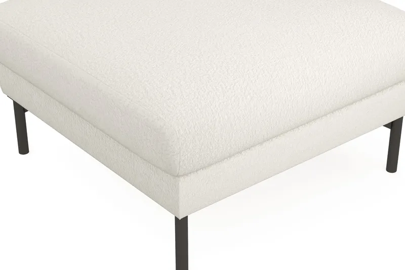 Menard Fotpall - Vit Bouclé - Möbler - Vardagsrum - Stolar & sittmöbler - Pallar - Fotpall