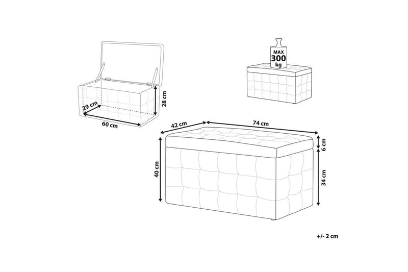 Fotpall Michigan Röd - Röd - Möbler - Vardagsrum - Stolar & sittmöbler - Pallar - Fotpall