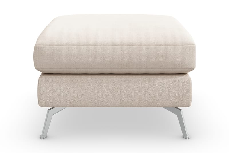 NASHVILLE LYX Fotpall Beige/Krom - Möbler - Vardagsrum - Stolar & sittmöbler - Pallar - Fotpall