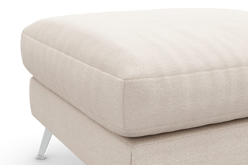 NASHVILLE LYX Fotpall Beige/Krom - Möbler - Vardagsrum - Stolar & sittmöbler - Pallar - Fotpall