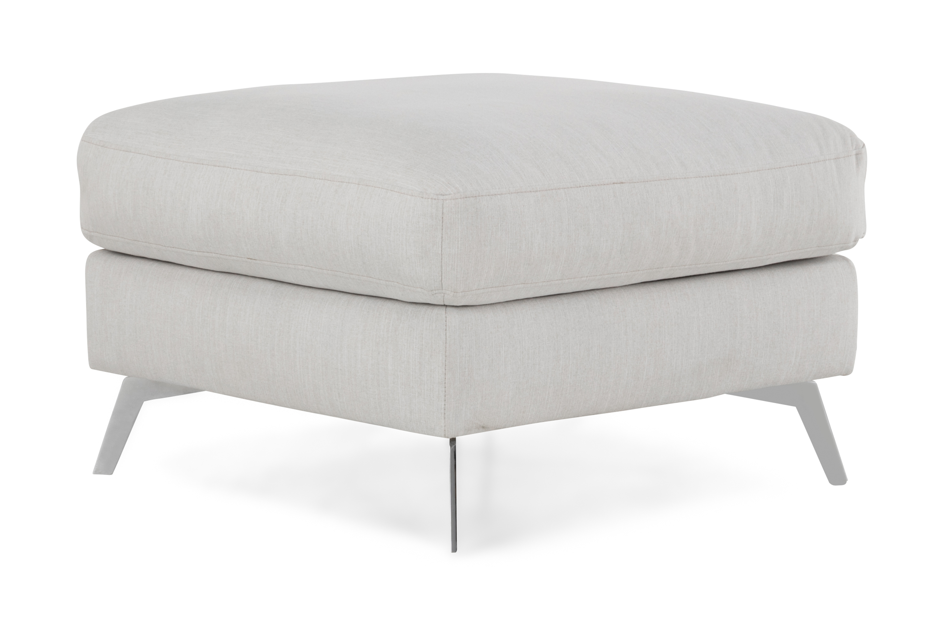 nashville lyx fotpall linnebeige/kromade ben -