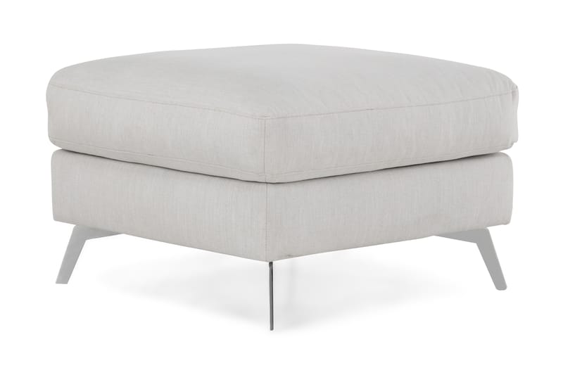 NASHVILLE LYX Fotpall Linnebeige/Kromade Ben - Möbler - Vardagsrum - Stolar & sittmöbler - Pallar - Fotpall