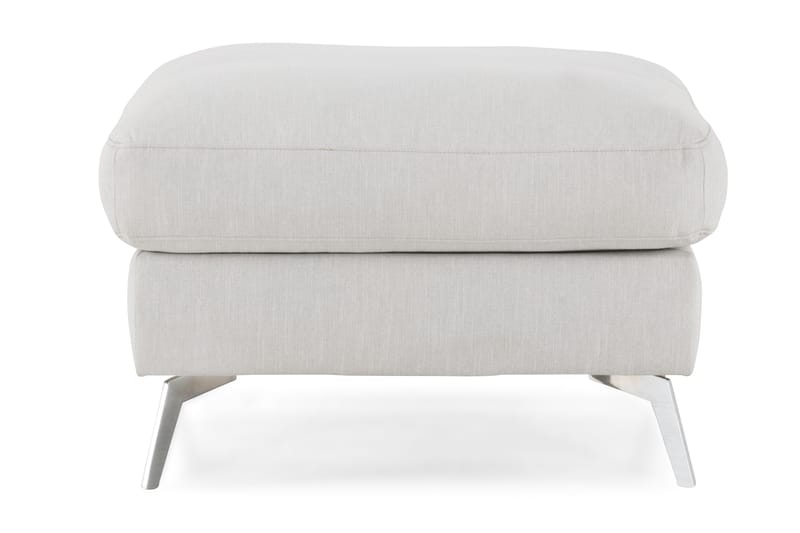 NASHVILLE LYX Fotpall Linnebeige/Kromade Ben - Möbler - Vardagsrum - Stolar & sittmöbler - Pallar - Fotpall