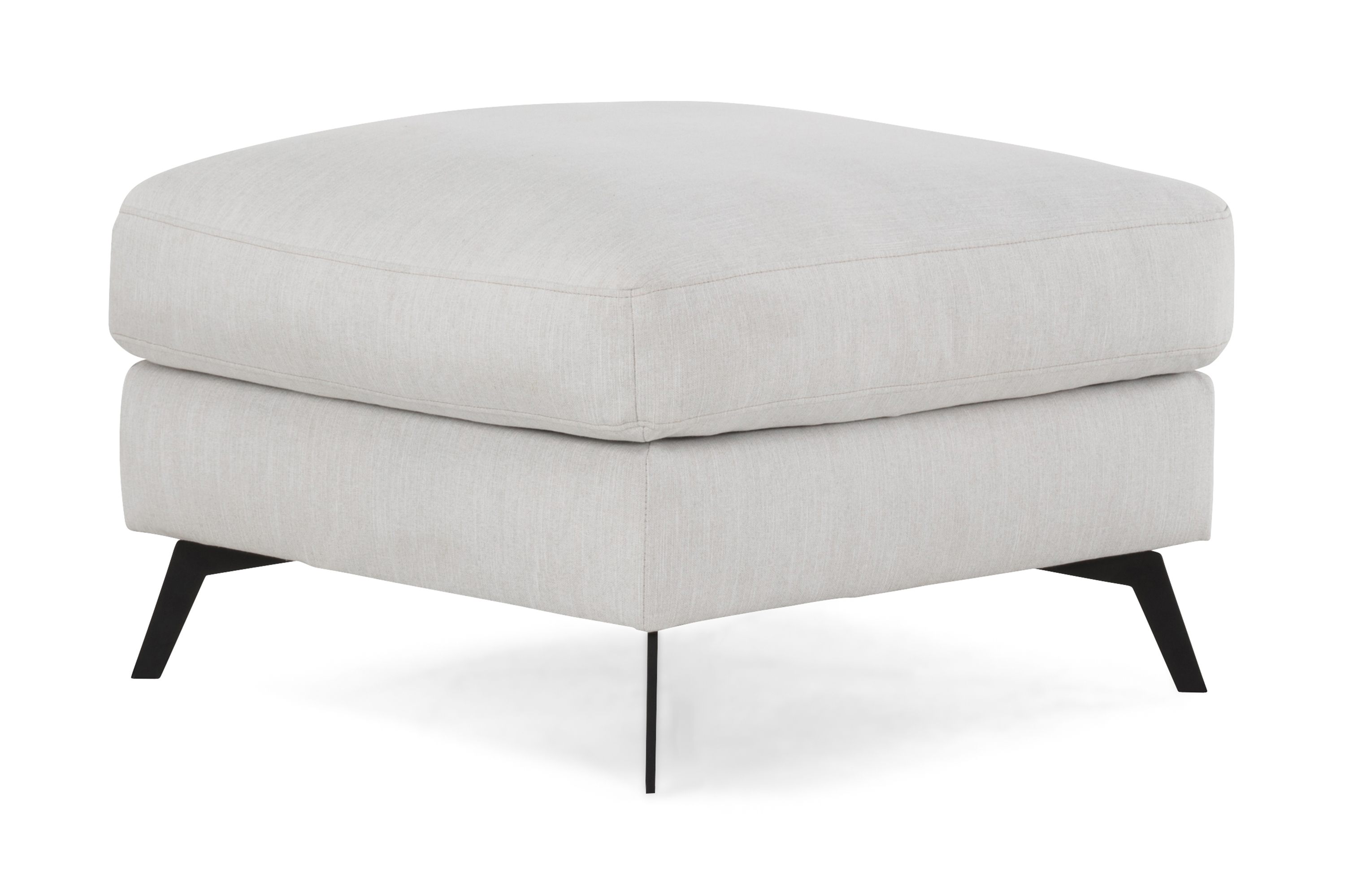 nashville lyx fotpall linnebeige/svarta ben -