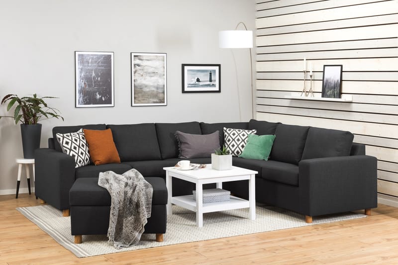 NEW YORK Fotpall med Förvaring 80x65 Antracit - Möbler - Vardagsrum - Stolar & sittmöbler - Pallar - Fotpall