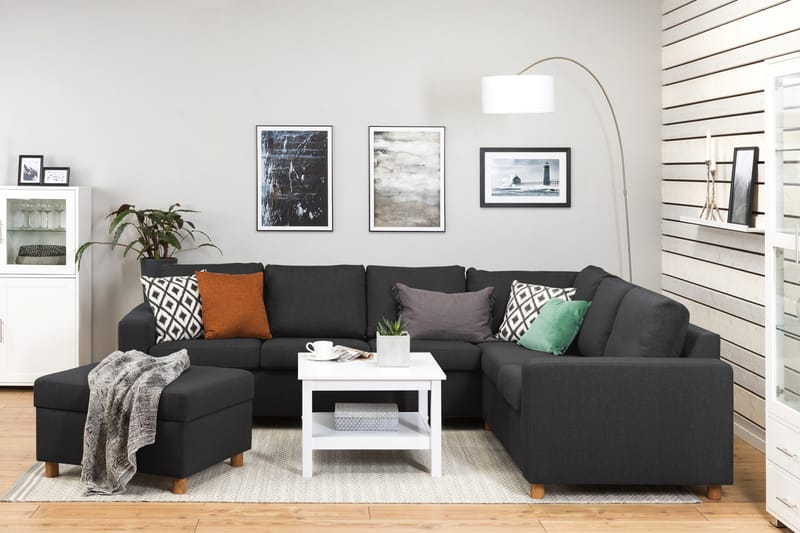NEW YORK Fotpall med Förvaring 80x65 Antracit - Möbler - Vardagsrum - Stolar & sittmöbler - Pallar - Fotpall