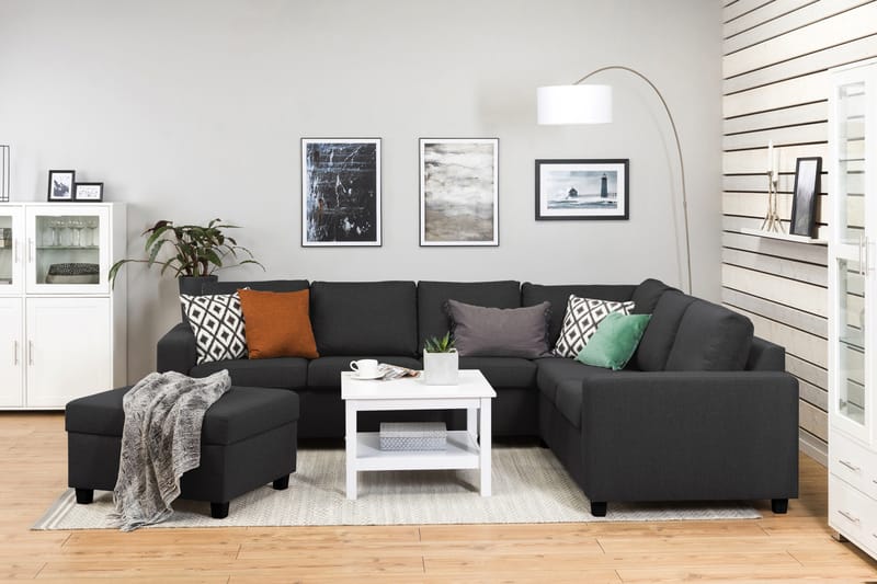 NEW YORK Fotpall med Förvaring 80x65 Antracit - Möbler - Vardagsrum - Stolar & sittmöbler - Pallar - Fotpall