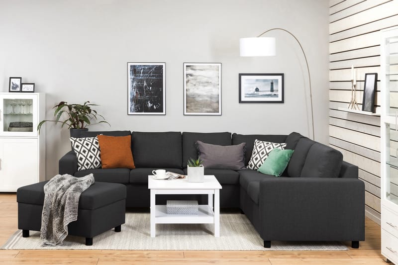NEW YORK Fotpall med Förvaring 80x65 Antracit - Möbler - Vardagsrum - Stolar & sittmöbler - Pallar - Fotpall