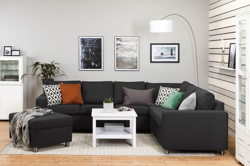 NEW YORK Fotpall med Förvaring 80x65 Antracit - Möbler - Vardagsrum - Stolar & sittmöbler - Pallar - Fotpall