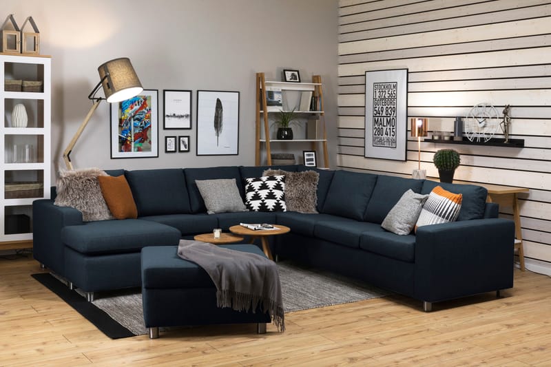 NEW YORK Fotpall med Förvaring 80x65 Mörkblå - Möbler - Vardagsrum - Stolar & sittmöbler - Pallar - Fotpall