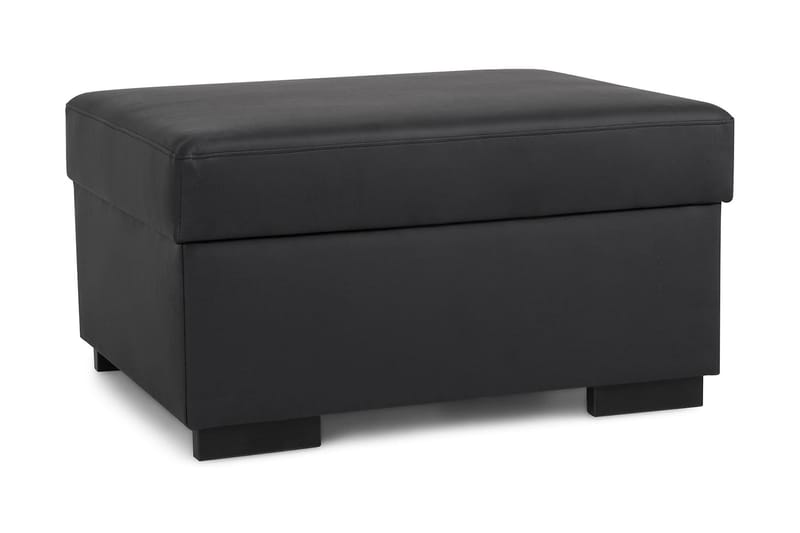 NEW YORK Fotpall med Förvaring 80x65 Svart Konstläder - Möbler - Vardagsrum - Stolar & sittmöbler - Pallar - Fotpall