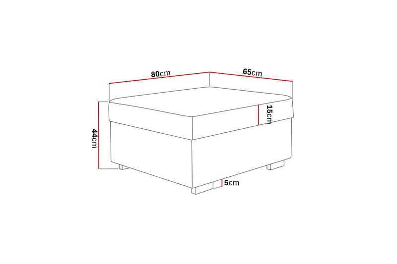 NEW YORK Fotpall med Förvaring 80x65 Svart Konstläder - Möbler - Vardagsrum - Stolar & sittmöbler - Pallar - Fotpall