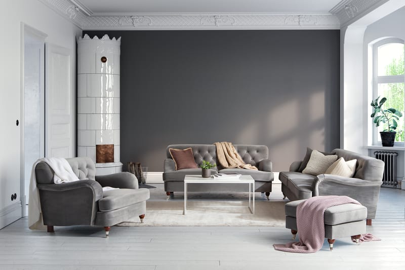 NOTTING HILL Fotpall Silvergrå - Möbler - Vardagsrum - Stolar & sittmöbler - Pallar - Fotpall