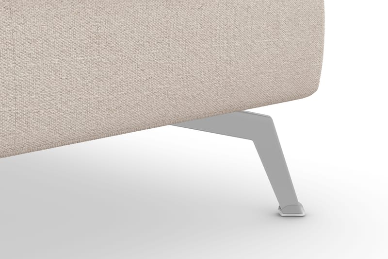 Ocean Lyx Fotpall - Beige/Krom - Möbler - Vardagsrum - Stolar & sittmöbler - Pallar - Fotpall
