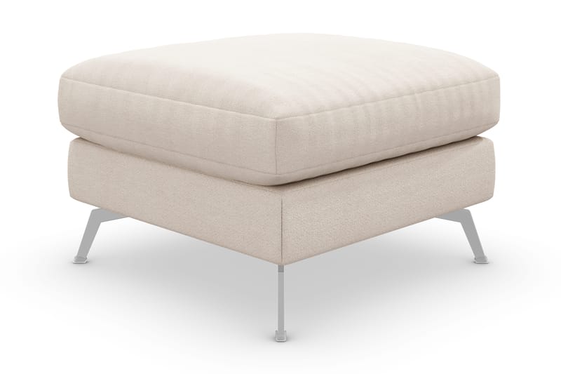 Ocean Lyx Fotpall - Beige/Krom - Möbler - Vardagsrum - Stolar & sittmöbler - Pallar - Fotpall