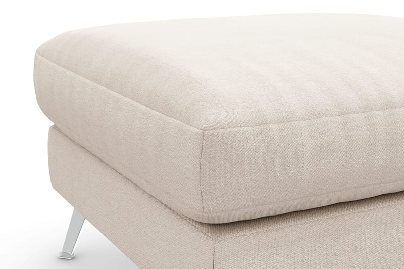 Ocean Lyx Fotpall - Beige/Krom - Möbler - Vardagsrum - Stolar & sittmöbler - Pallar - Fotpall