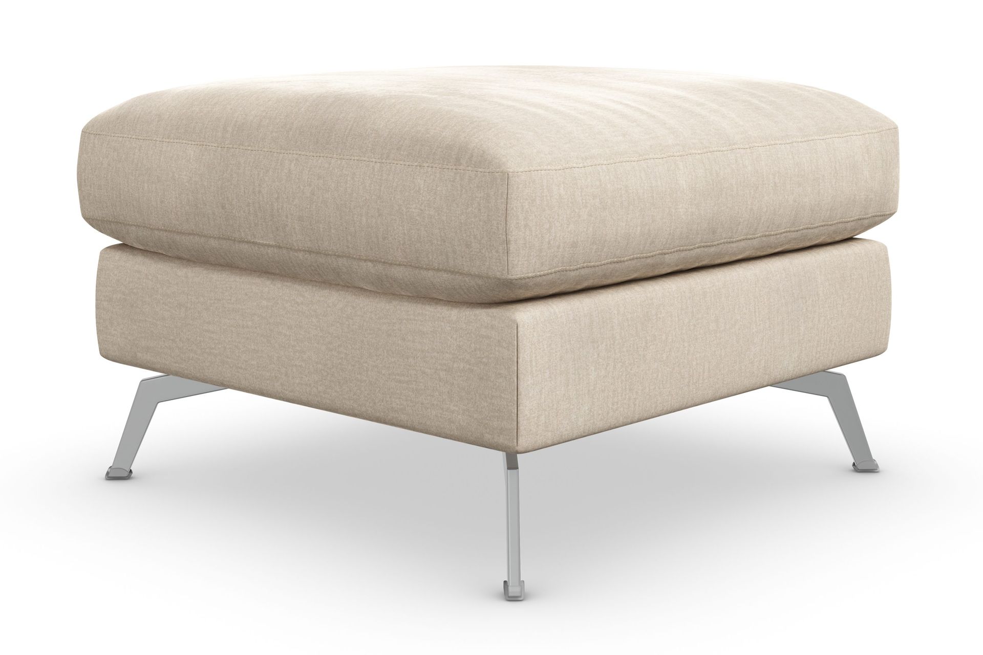 Ocean Lyx Fotpall - Beige/Sammet