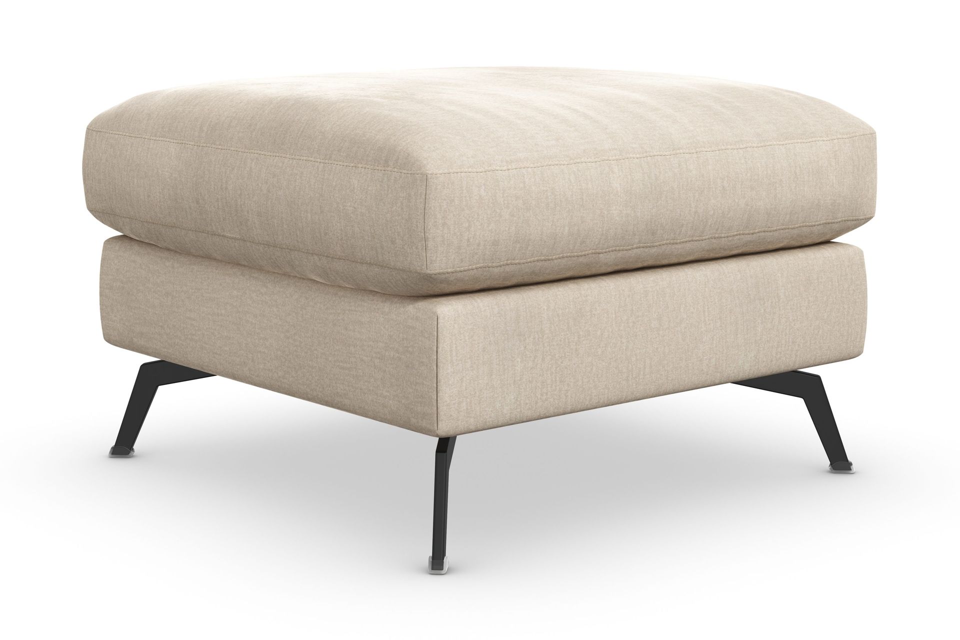 Ocean Lyx Fotpall - Beige/Sammet