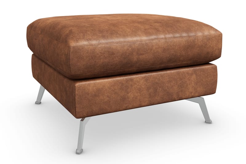 Ocean Lyx Fotpall - Brun/Läder - Möbler - Vardagsrum - Stolar & sittmöbler - Pallar - Fotpall