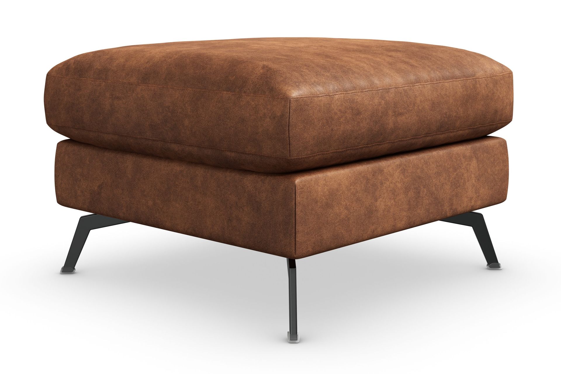 ocean lyx fotpall - brun/läder