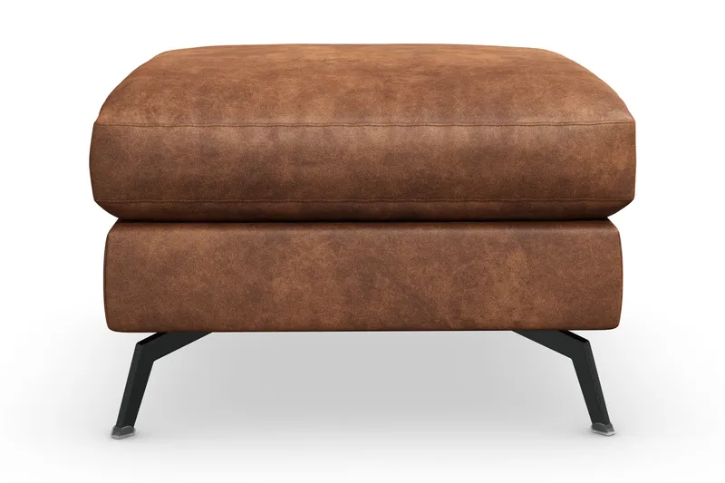 Ocean Lyx Fotpall - Brun/Läder - Möbler - Vardagsrum - Stolar & sittmöbler - Pallar - Fotpall