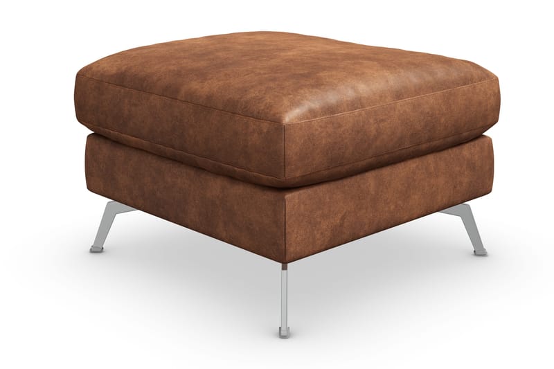 Ocean Lyx Fotpall - Brun/Läder - Möbler - Vardagsrum - Stolar & sittmöbler - Pallar - Fotpall
