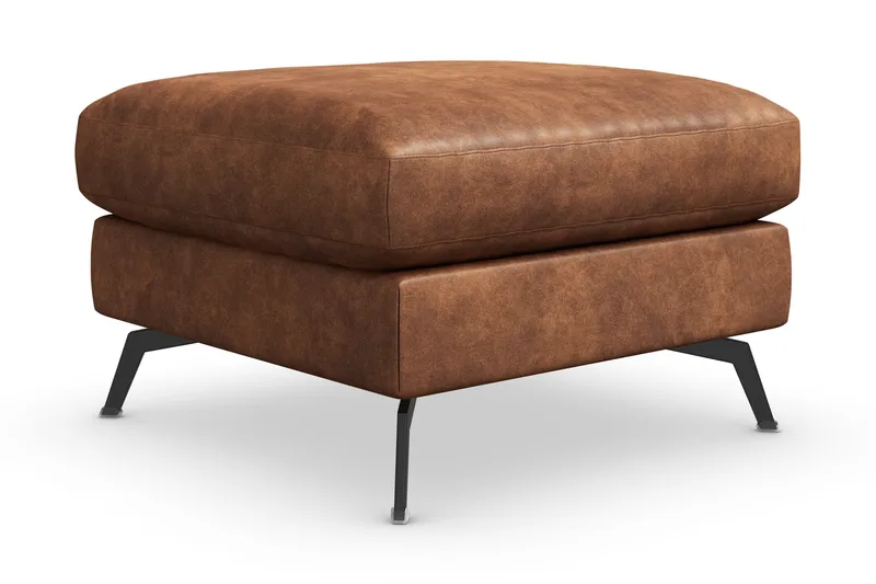 Ocean Lyx Fotpall - Brun/Läder - Möbler - Vardagsrum - Stolar & sittmöbler - Pallar - Fotpall