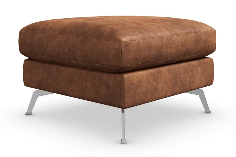 Ocean Lyx Fotpall - Brun/Läder - Möbler - Vardagsrum - Stolar & sittmöbler - Pallar - Fotpall