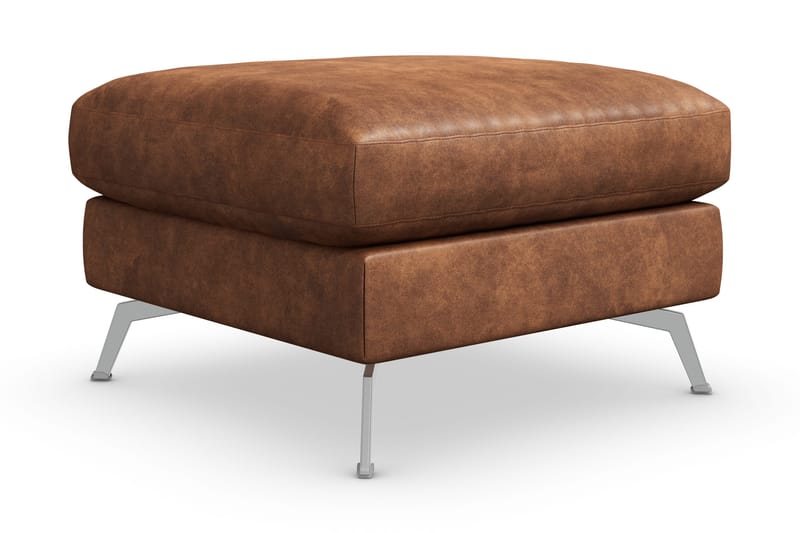 Ocean Lyx Fotpall - Brun/Läder - Möbler - Vardagsrum - Stolar & sittmöbler - Pallar - Fotpall