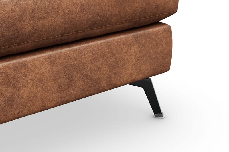 Ocean Lyx Fotpall - Brun/Läder - Möbler - Vardagsrum - Stolar & sittmöbler - Pallar - Fotpall