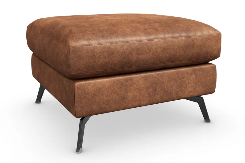 Ocean Lyx Fotpall - Brun/Läder - Möbler - Vardagsrum - Stolar & sittmöbler - Pallar - Fotpall