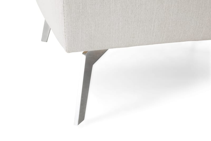 Ocean Lyx Fotpall - Linnebeige , Krom Ben - Möbler - Vardagsrum - Stolar & sittmöbler - Pallar - Fotpall