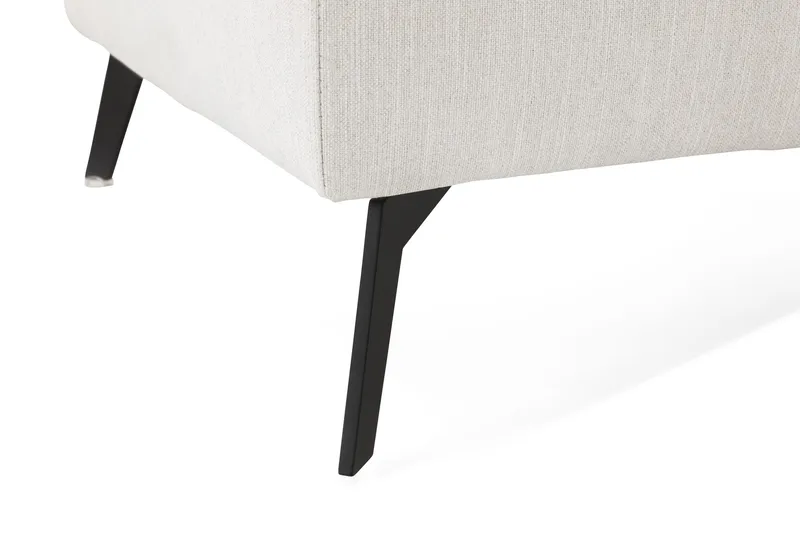 Ocean Lyx Fotpall - Linnebeige , Svarta Ben - Möbler - Vardagsrum - Stolar & sittmöbler - Pallar - Fotpall