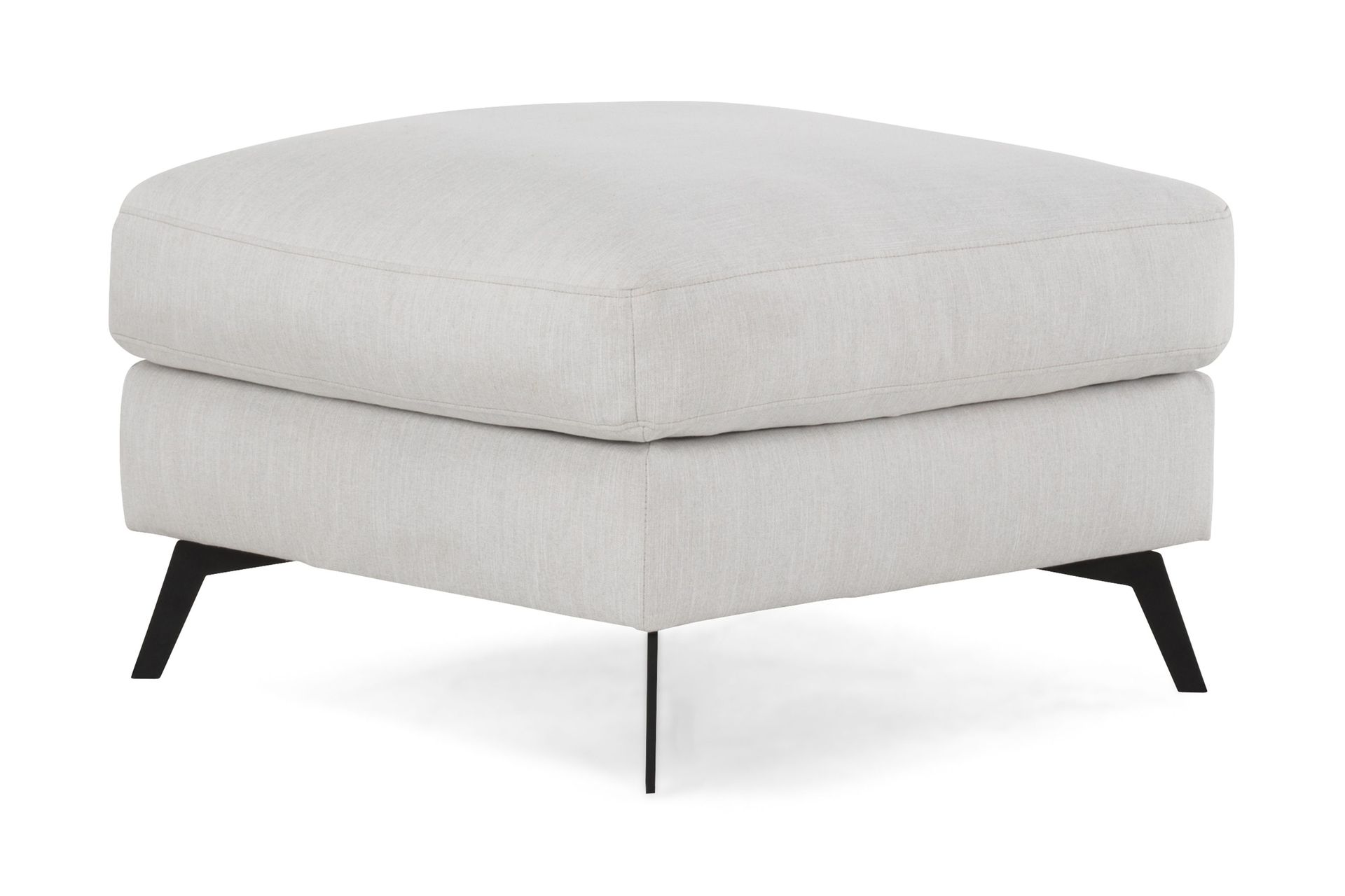 ocean lyx fotpall - linnebeige , svarta ben