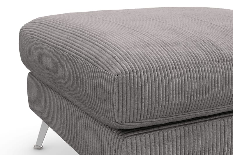 Ocean Lyx Fotpall - Mörkgrå/Krom - Möbler - Vardagsrum - Stolar & sittmöbler - Pallar - Fotpall