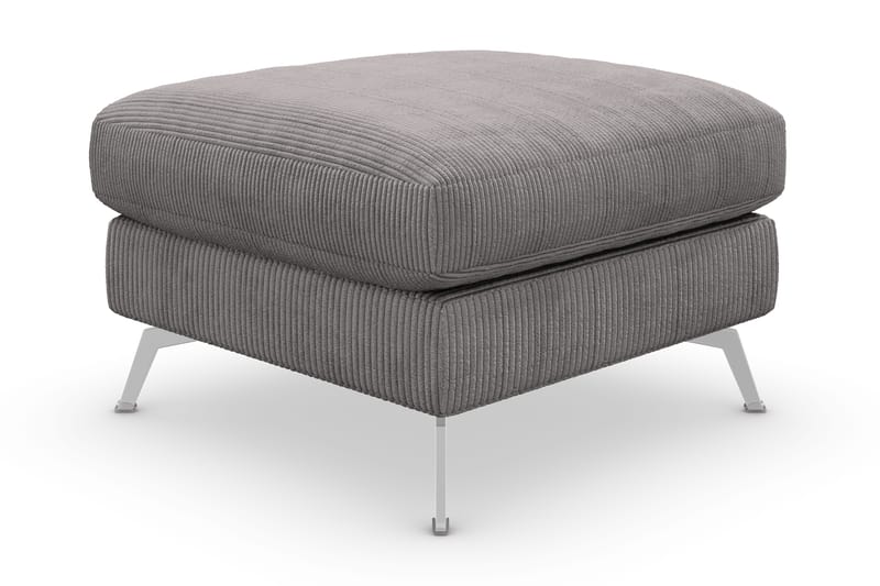 Ocean Lyx Fotpall - Mörkgrå/Krom - Möbler - Vardagsrum - Stolar & sittmöbler - Pallar - Fotpall
