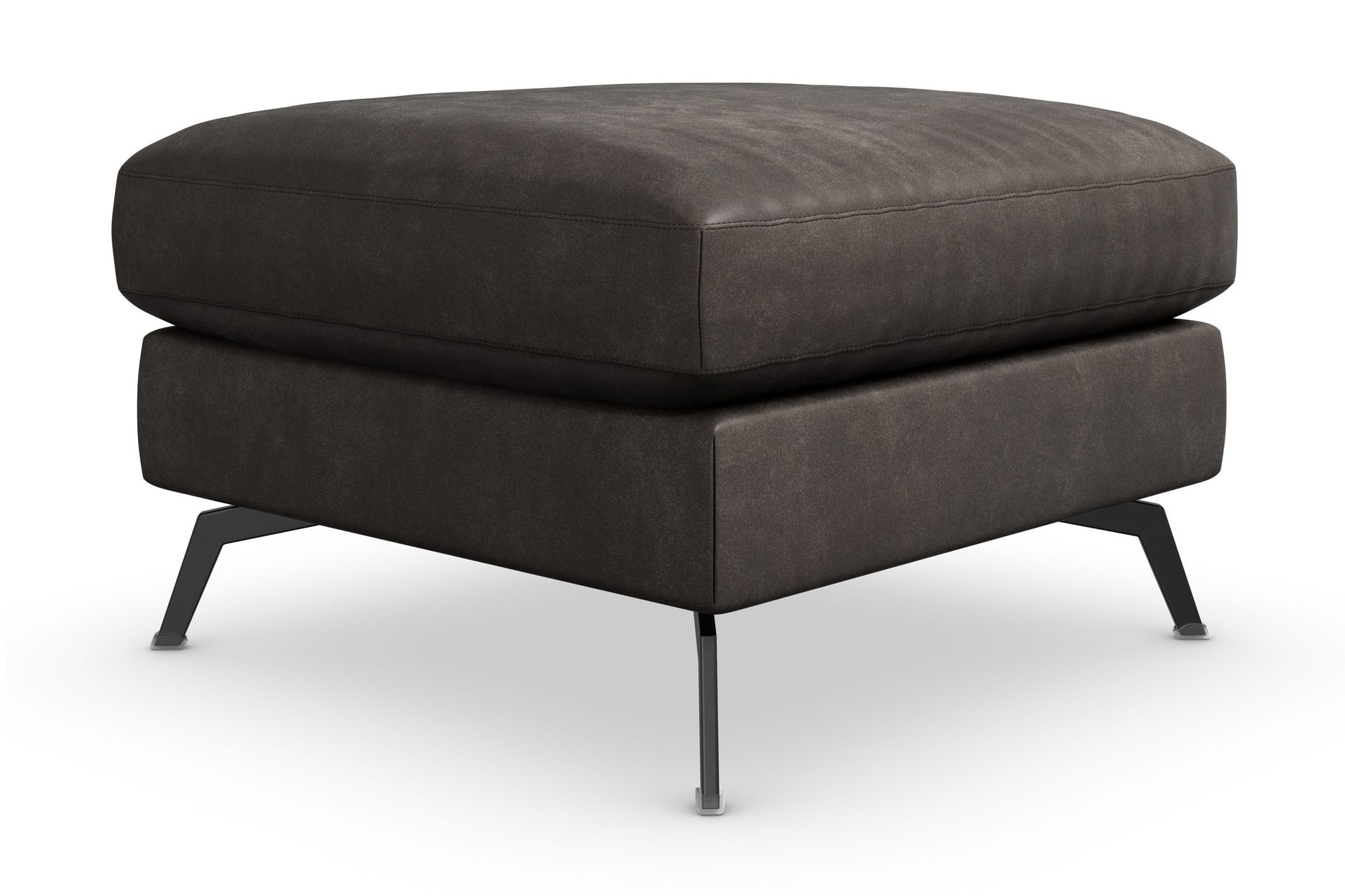 ocean lyx fotpall - svart/läder