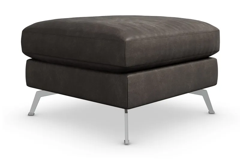 Ocean Lyx Fotpall - Svart/Läder - Möbler - Vardagsrum - Stolar & sittmöbler - Pallar - Fotpall