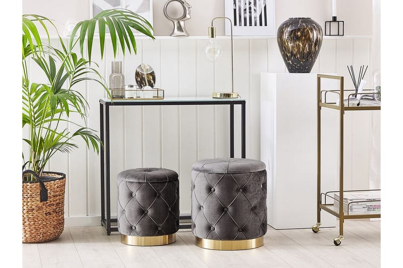 Olingskog Fotpall med Förvaring 2-pack - Grå - Möbler - Vardagsrum - Stolar & sittmöbler - Pallar - Fotpall