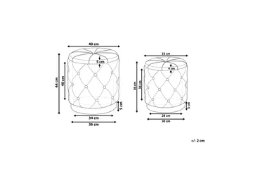 Olingskog Fotpall med Förvaring 2-pack - Vit - Möbler - Vardagsrum - Stolar & sittmöbler - Pallar - Fotpall