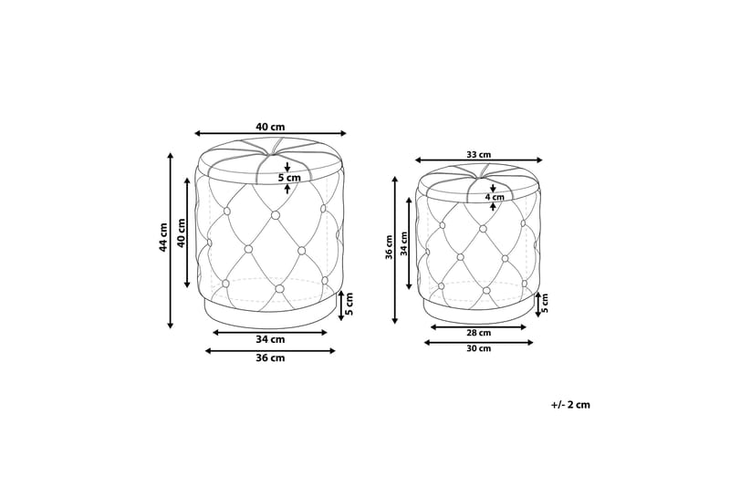Olingskog Fotpall med Förvaring 2-pack - Vit - Möbler - Vardagsrum - Stolar & sittmöbler - Pallar - Fotpall