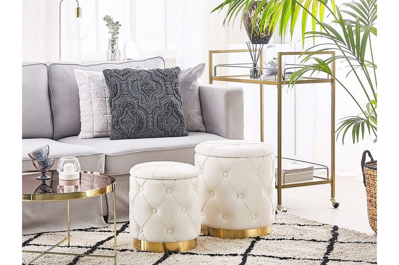 Olingskog Fotpall med Förvaring 2-pack - Vit - Möbler - Vardagsrum - Stolar & sittmöbler - Pallar - Fotpall