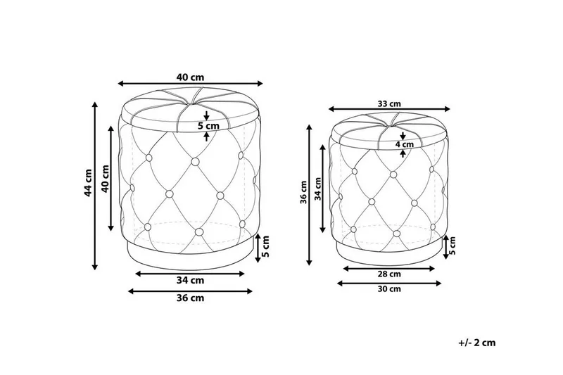 Olingskog Fotpall med Förvaring 2-pack - Gul - Möbler - Vardagsrum - Stolar & sittmöbler - Pallar - Fotpall