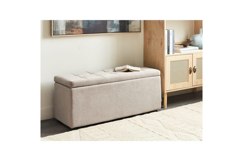 Fotpall Orem Beige/svart - Beige/svart - Möbler - Vardagsrum - Stolar & sittmöbler - Pallar - Fotpall