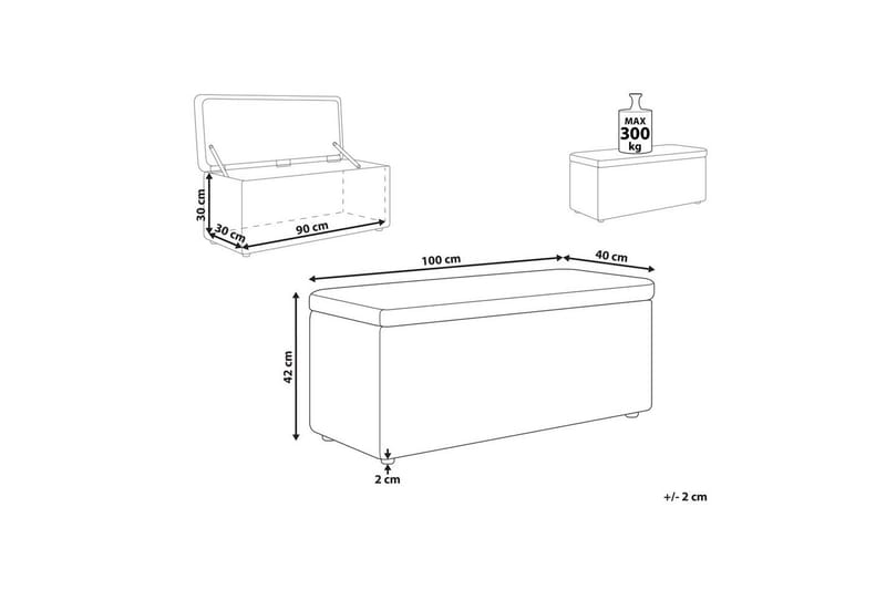 Fotpall Orem Rosa/Svart - Rosa/Svart - Möbler - Vardagsrum - Stolar & sittmöbler - Pallar - Fotpall