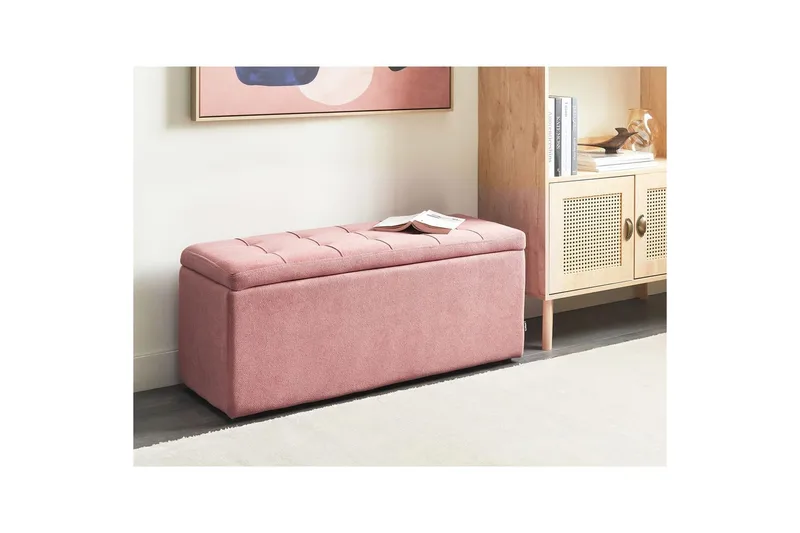 Fotpall Orem Rosa/Svart - Rosa/Svart - Möbler - Vardagsrum - Stolar & sittmöbler - Pallar - Fotpall