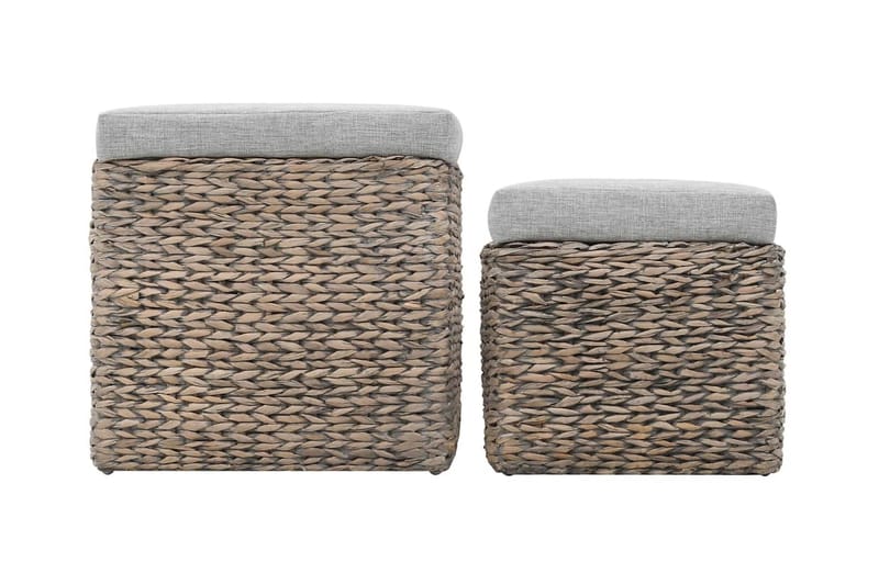 Ottoman set 2 delar sjögräs grå - Grå - Möbler - Vardagsrum - Stolar & sittmöbler - Pallar - Fotpall