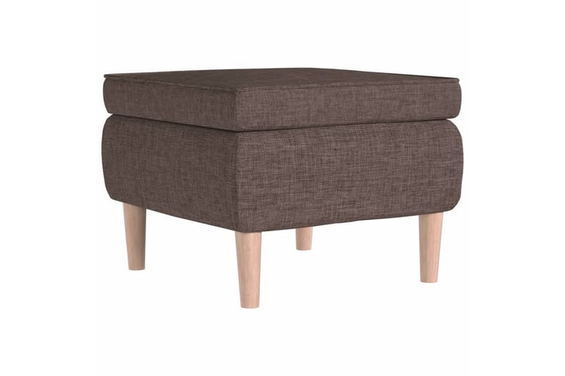 Pall med träben taupe tyg - Taupe - Möbler - Vardagsrum - Stolar & sittmöbler - Pallar - Fotpall