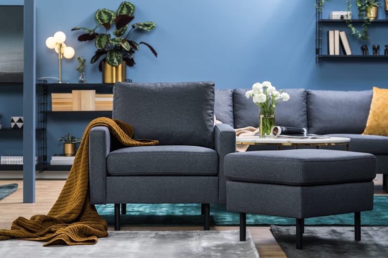 Peppe Fotpall - Mörkgrå - Möbler - Vardagsrum - Stolar & sittmöbler - Pallar - Fotpall