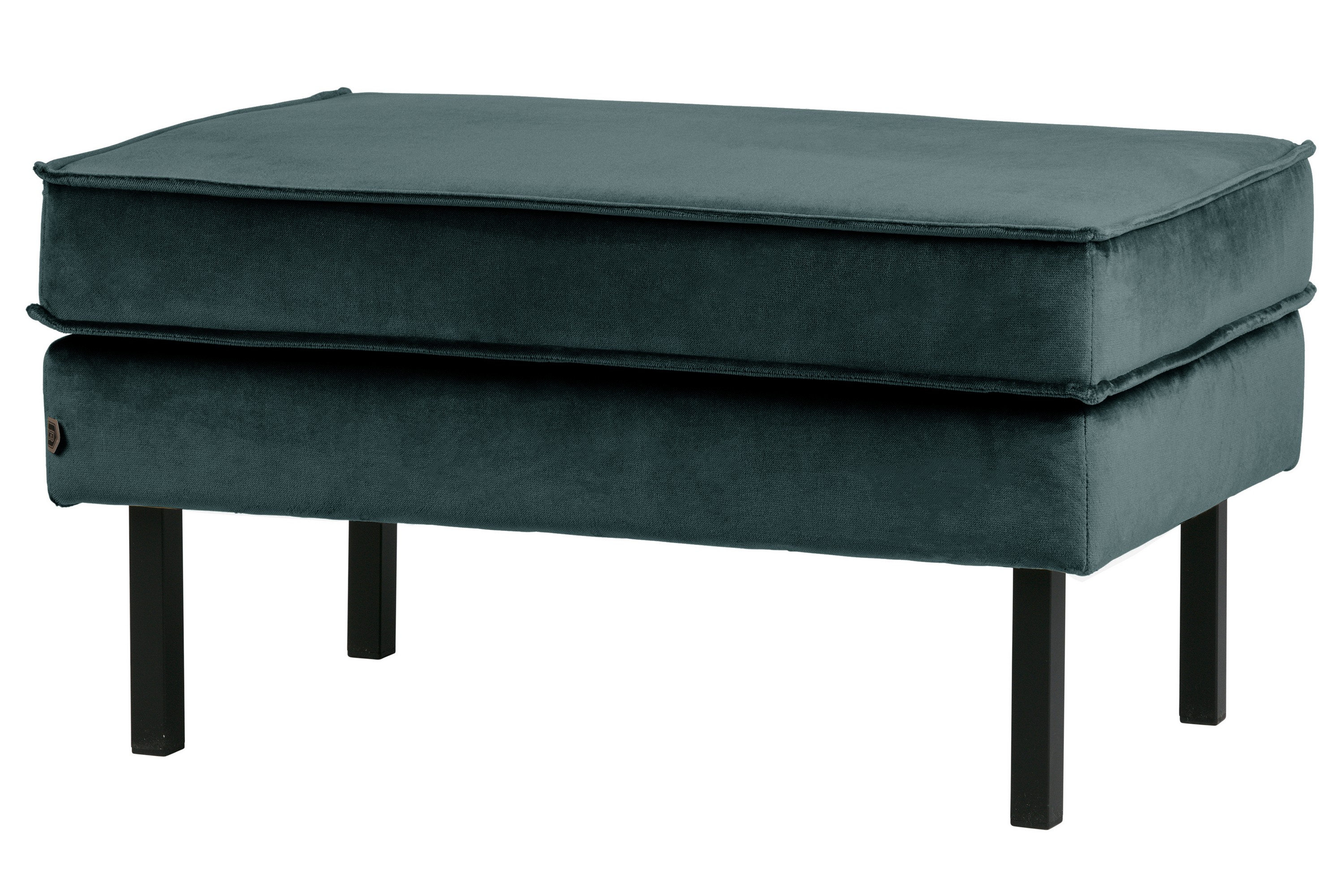 rafaele fotpall sammet blågrön -